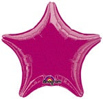 18" fuchsia dazzler holographic foil star