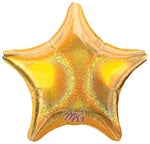 18" gold dazzler holographic foil star