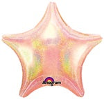 18" pastel pink dazzler holographic foil star