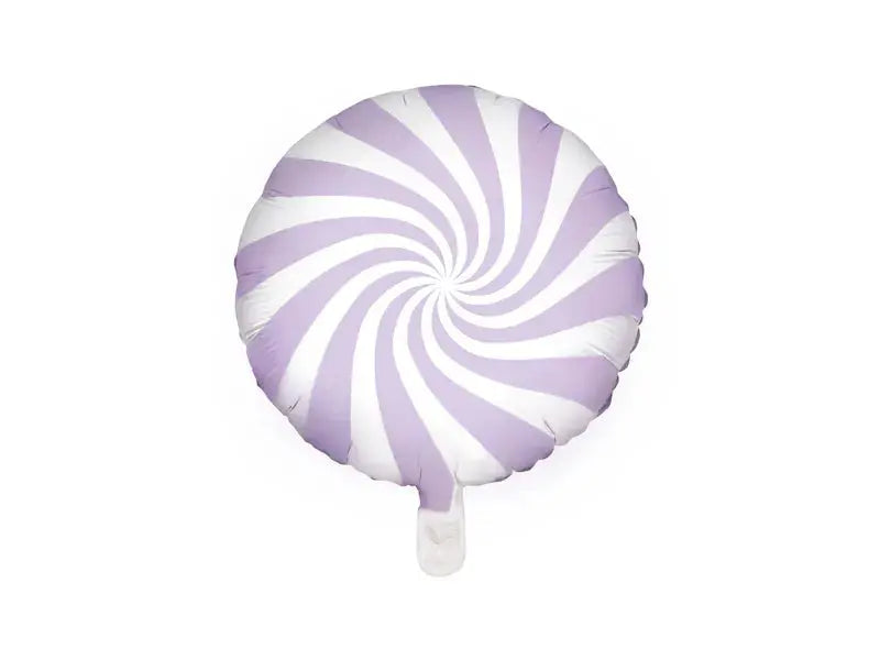 18" Light purple swirly foil Balloon with helium-A1