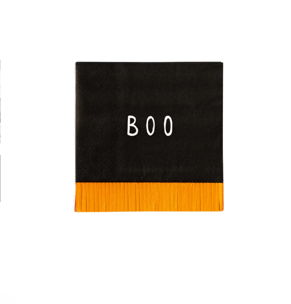 Boo Fringe cocktail napkin - 24 pk