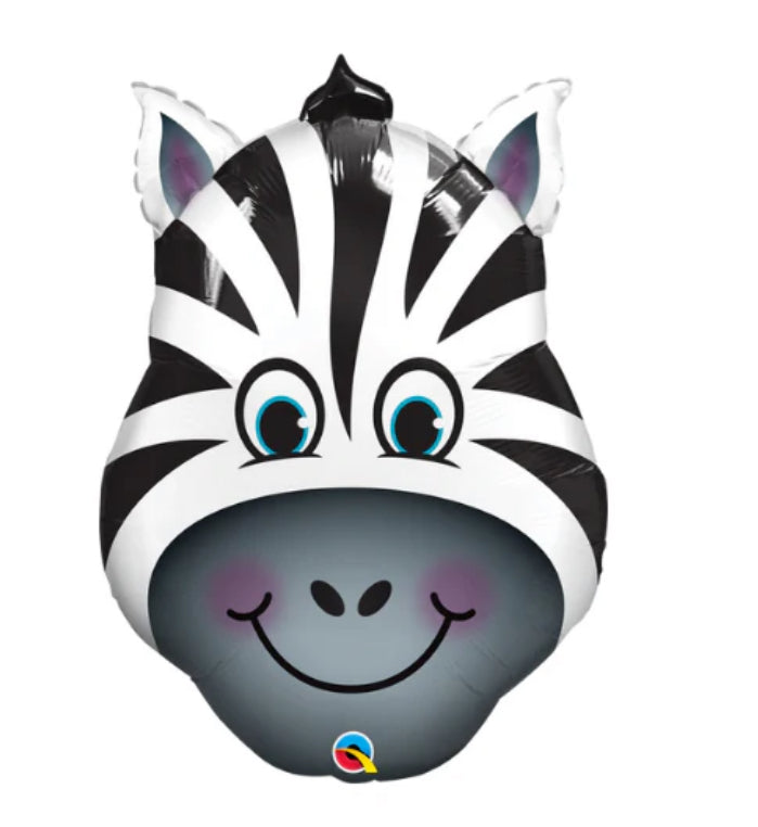 34” Zany Zebra foil balloon