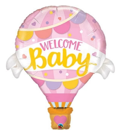 42" Welcome baby hot air balloon foil balloon