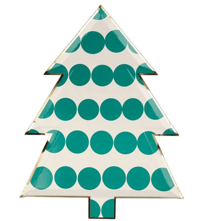 Christmas tree paper plates - 8 pk