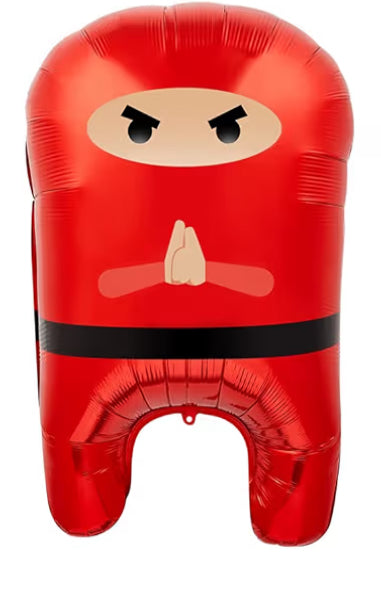 18" red ninja foil balloon 1D