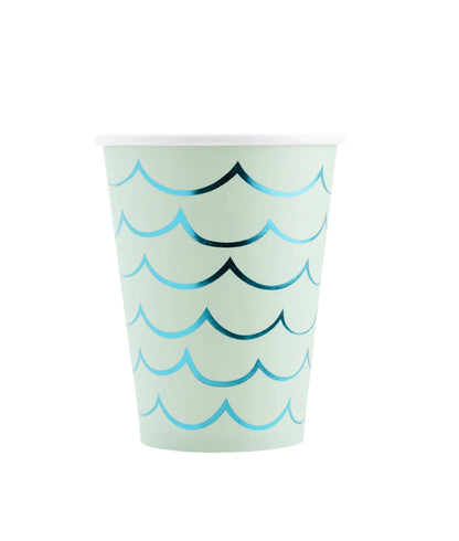 Mermaid Tail paper party cups - 8 pk