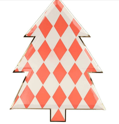 Christmas tree paper plates - 8 pk