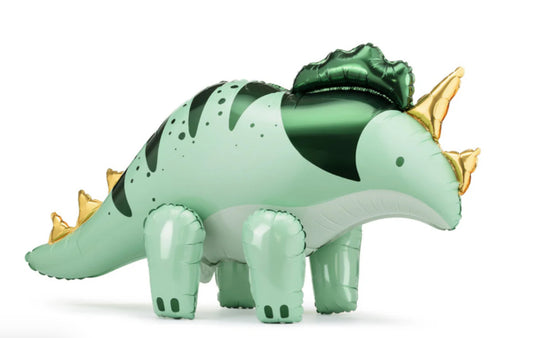 40" Green Triceratops dinosaur foil balloon