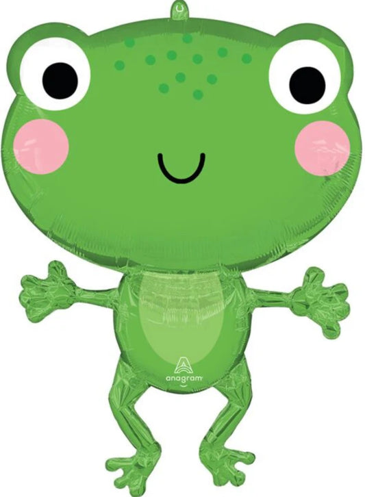 29" Frog Happy foil balloon