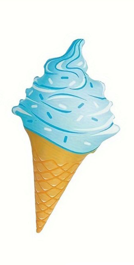 26" Ice cream cone Blue Balloon with helium