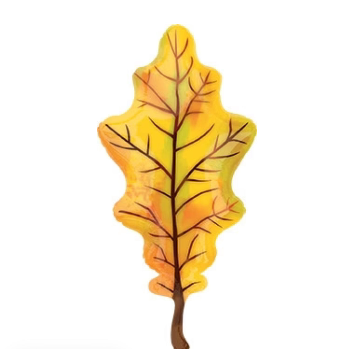 42" Yellow FALL Oak Leaf Foil Balloon