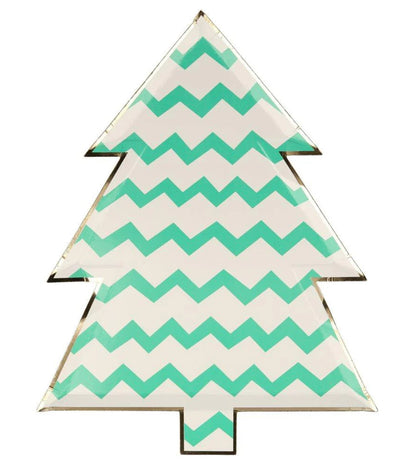 Christmas tree paper plates - 8 pk