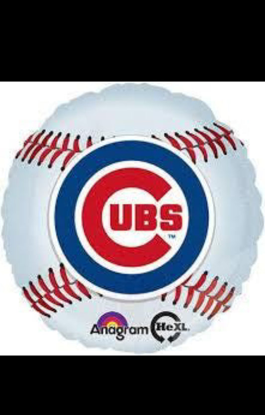 18" Sport CUBS Baseball foil Balloon with helium