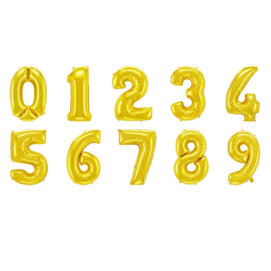 16" Gold foil numbers