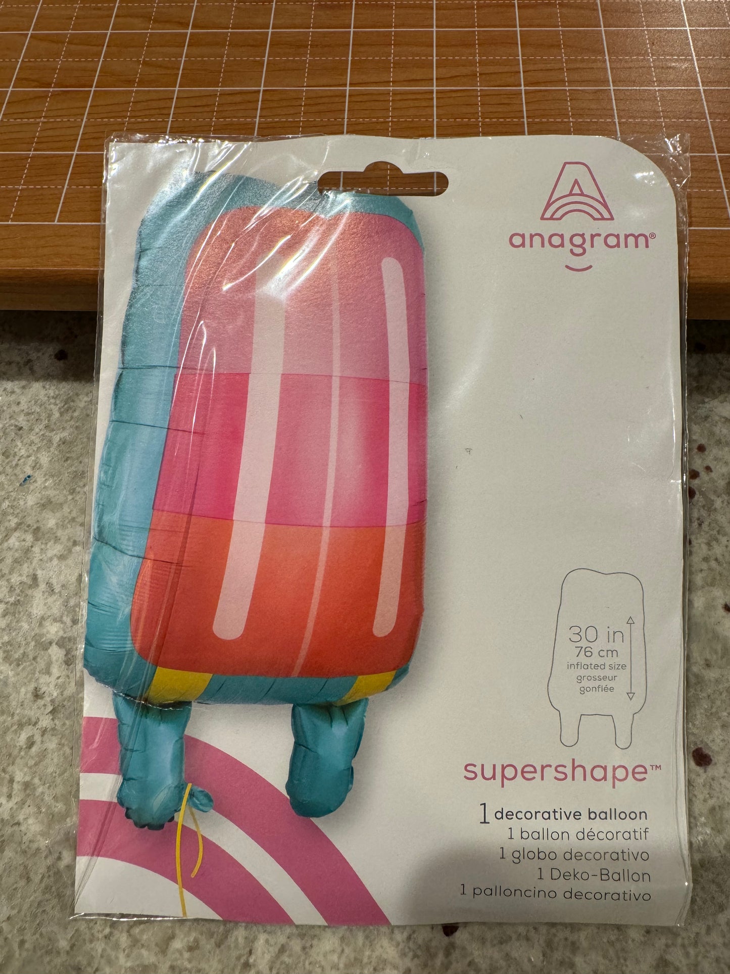 30" Multicolor popsicle foil balloon