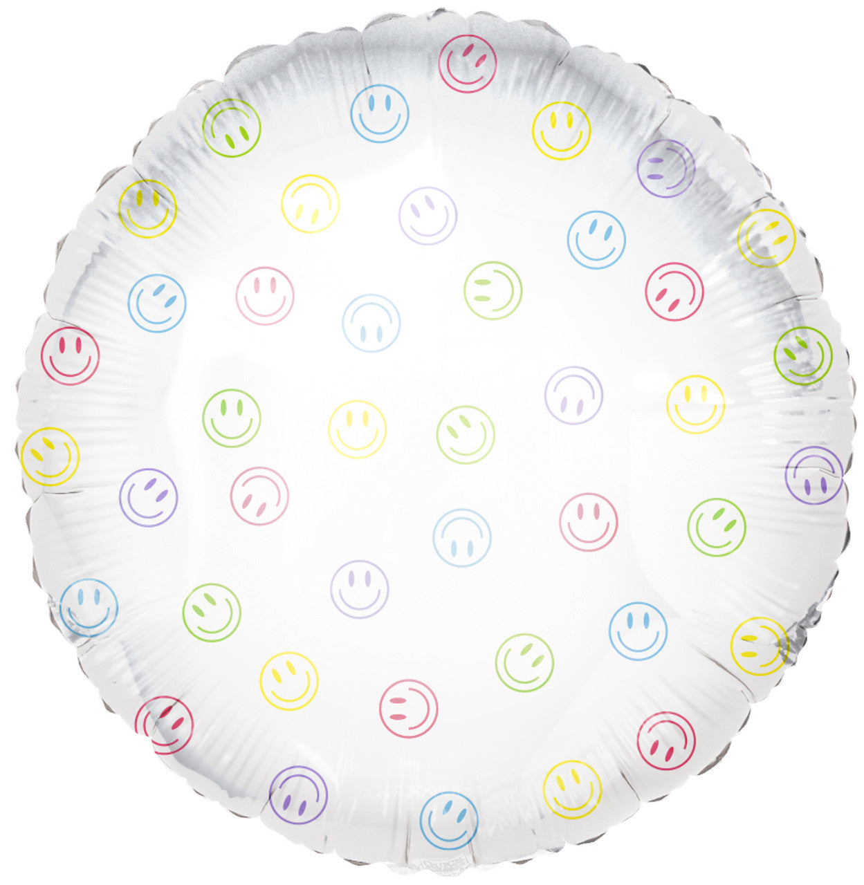 18" Round Happy Smile Foil Balloon