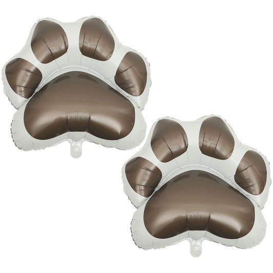 19" Dog paw foil balloon