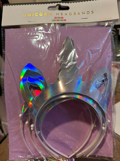 Iridescent Unicorn headband - 6 pk