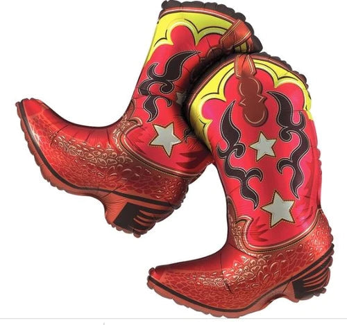 36" Cowboy boots foil balloon