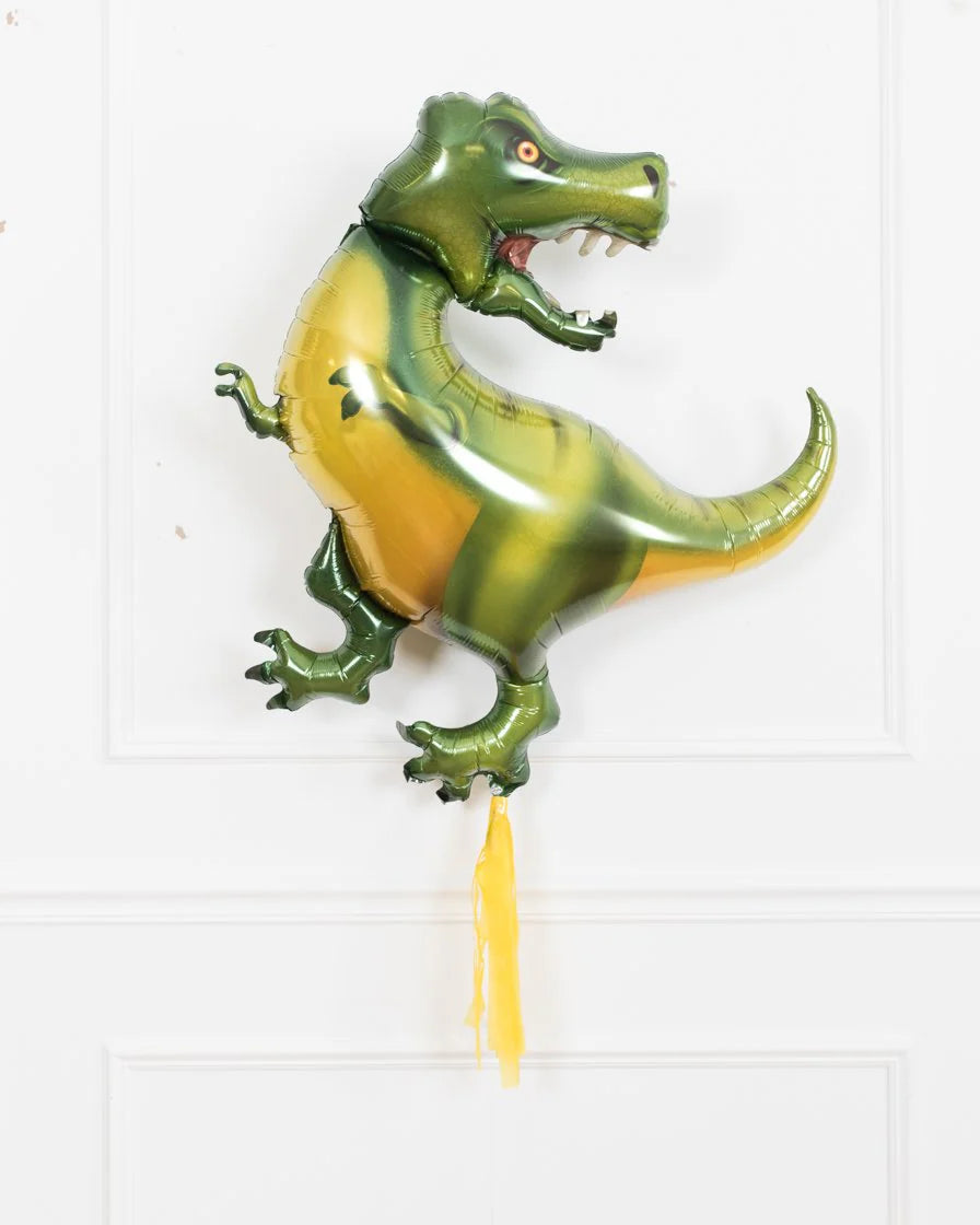 42" T-Rex Green foil balloon