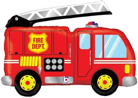 40" Fire truck foil balloon