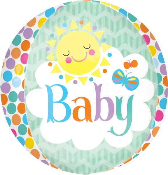 16" Baby sun orbz foil balloon