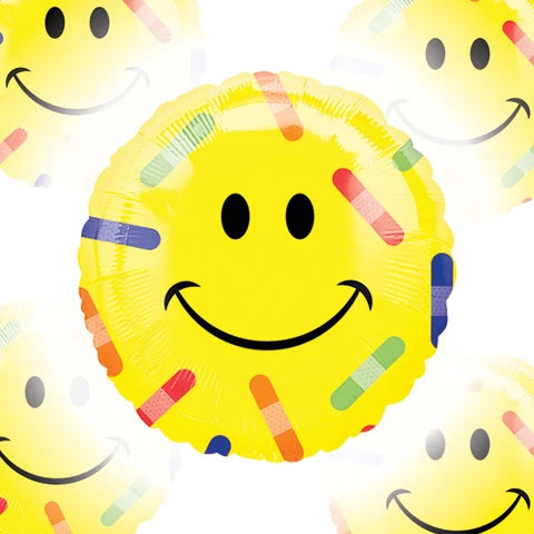 18" Emoji- Get Well - foil balloon