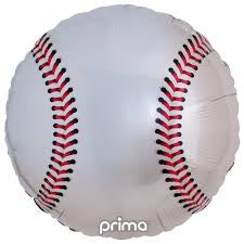 18" Sport Baseball foil Balloon with helium