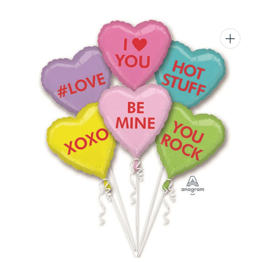 Smarties Valentine Bouquet balloons