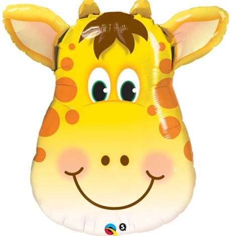 32"  Jolly Giraffe face Foil Balloon