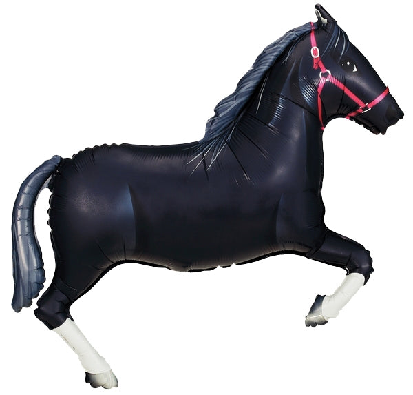 43" Horse Black Foil Balloon