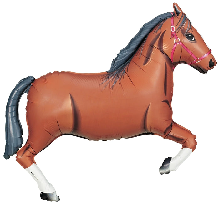 43" Horse Brown Foil Balloon