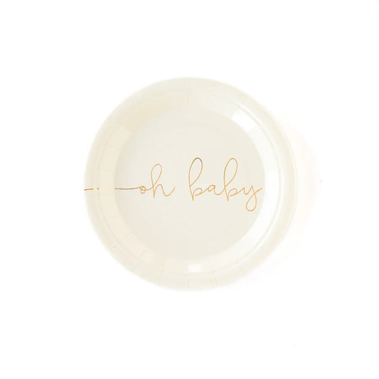 Oh Baby paper 7” plate - 8 pk