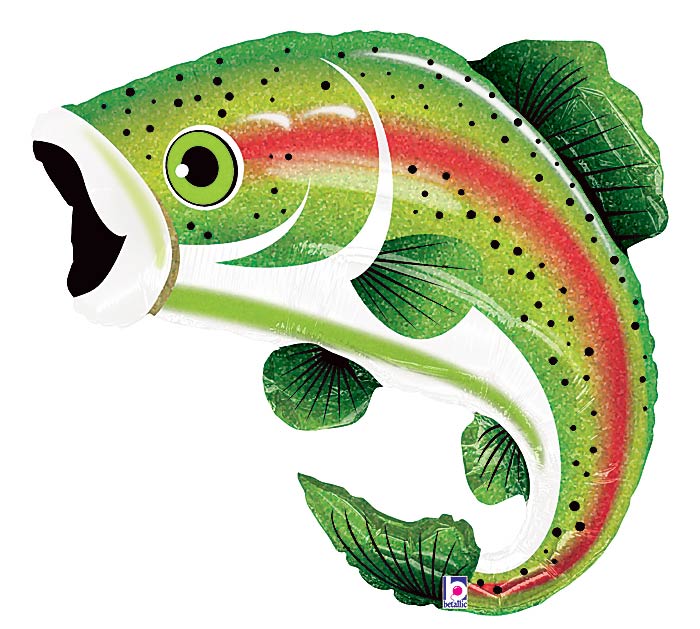 29" Rainbow Trout fish foil balloon