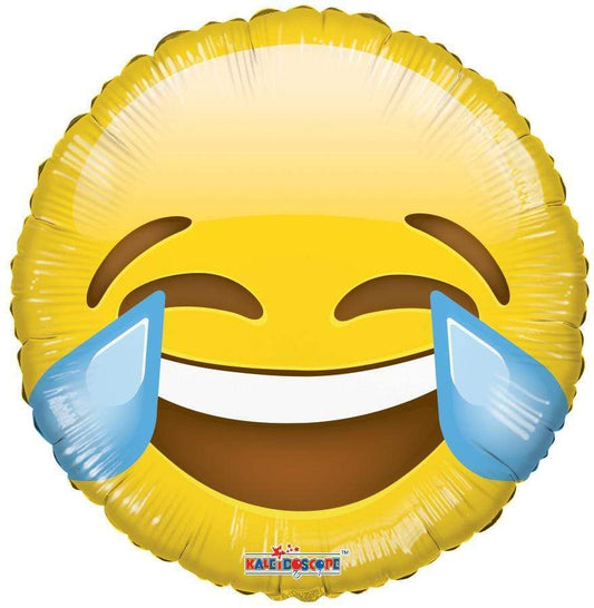 18" Crying laughing Emoji foil balloon