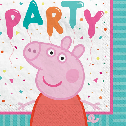 Peppa pig confetti napkins - 16 pk