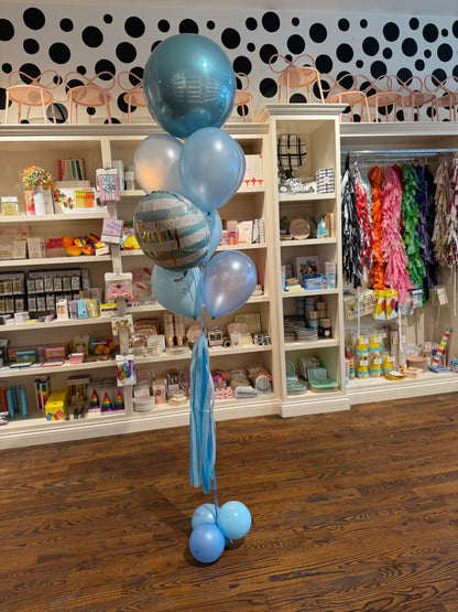 Amanda Helium Orbz + latex balloon + baby foil/mylar balloon