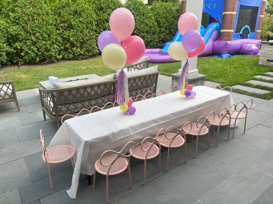 Pink kid metal chairs