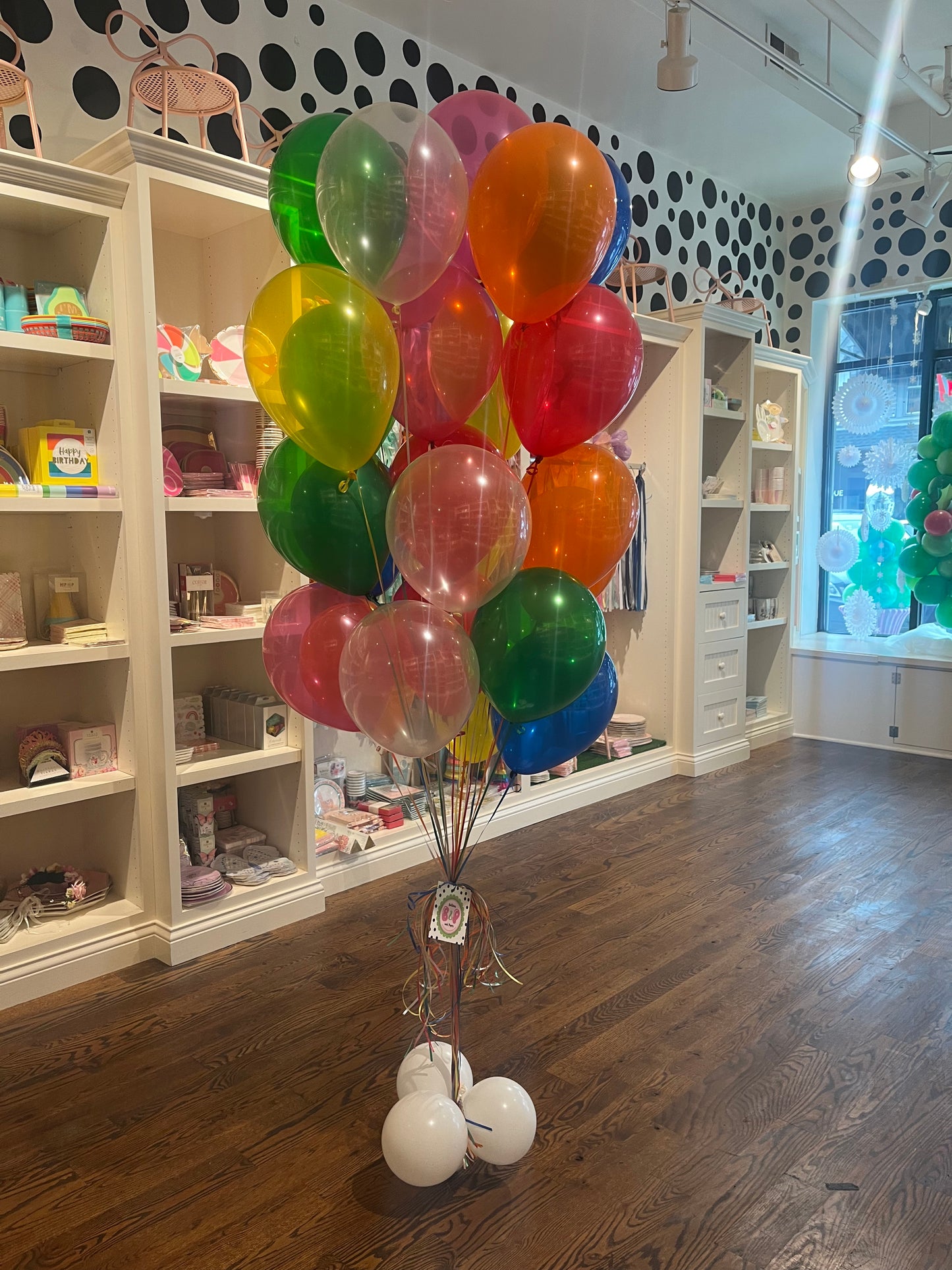 Charlotte Helium crystal colorful latex balloons bundle