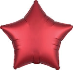 18" satin luxe red foil star