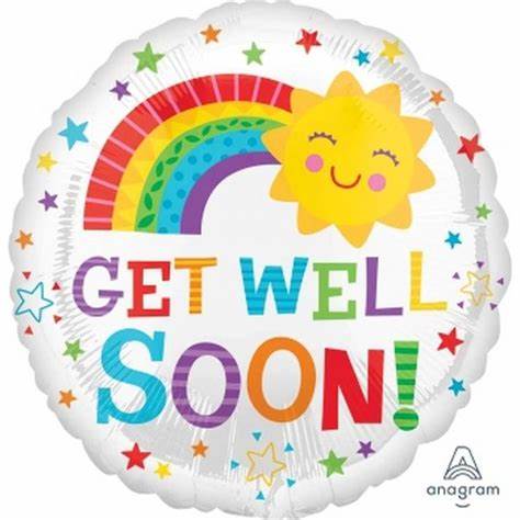 18" Get Well Soon foil balloon