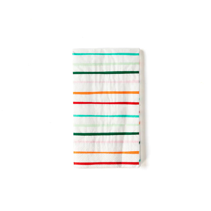 Stripes Christmas dinner napkin - 24 pk