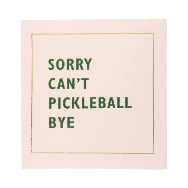 Pickleball sayings paper cocktail napkin - 18 Pk.