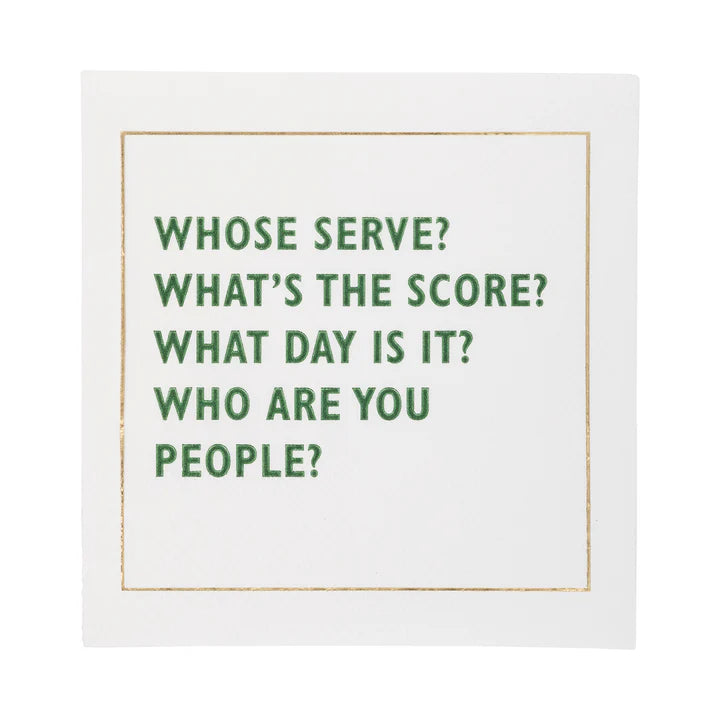 Pickleball sayings paper cocktail napkin - 18 Pk.