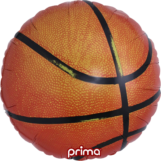 18" Sport Basketball foil Balloon with helium