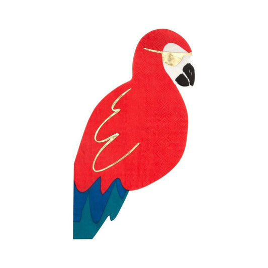 Pirate parrot napkins- 16 Pk.