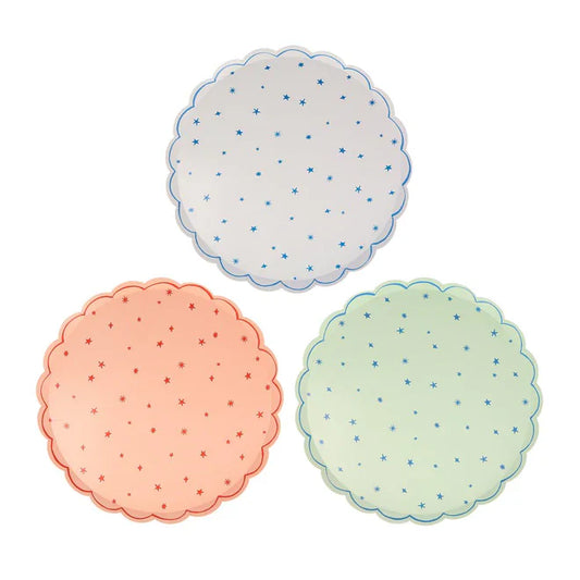 Star pattern side plates - 8 Pk.