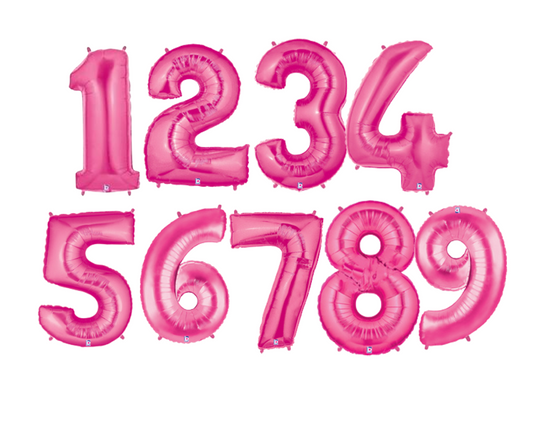 34" Magenta foil numbers