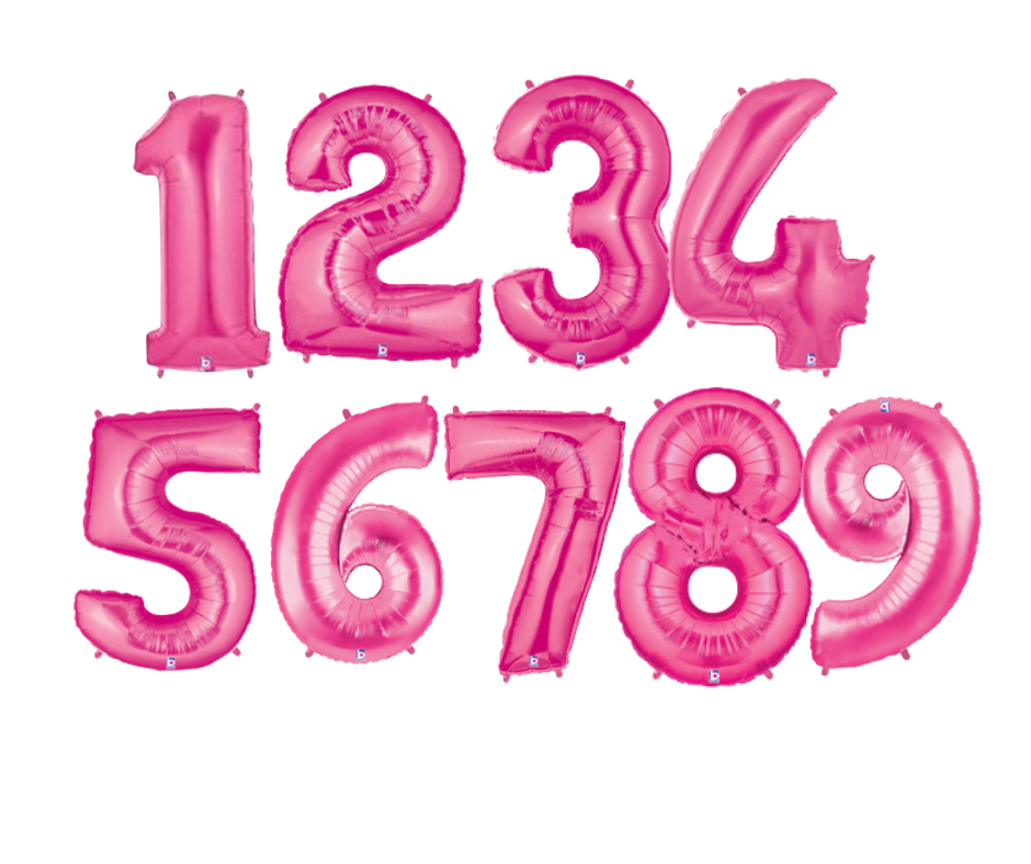 34” Hot Pink Numbers – Bashy Bash