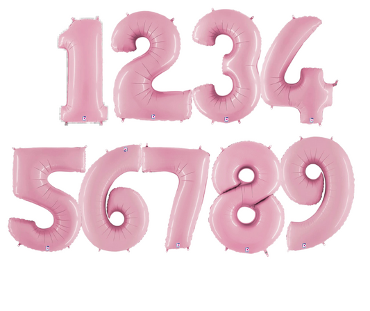 34" Light Pink foil numbers